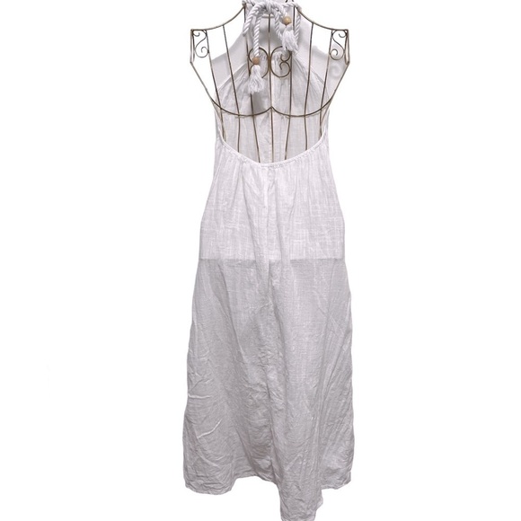 Aerie Swim White Cover Up Halter Neck Boho Fringe Lightweight Size XS / S - Picture 2 of 11